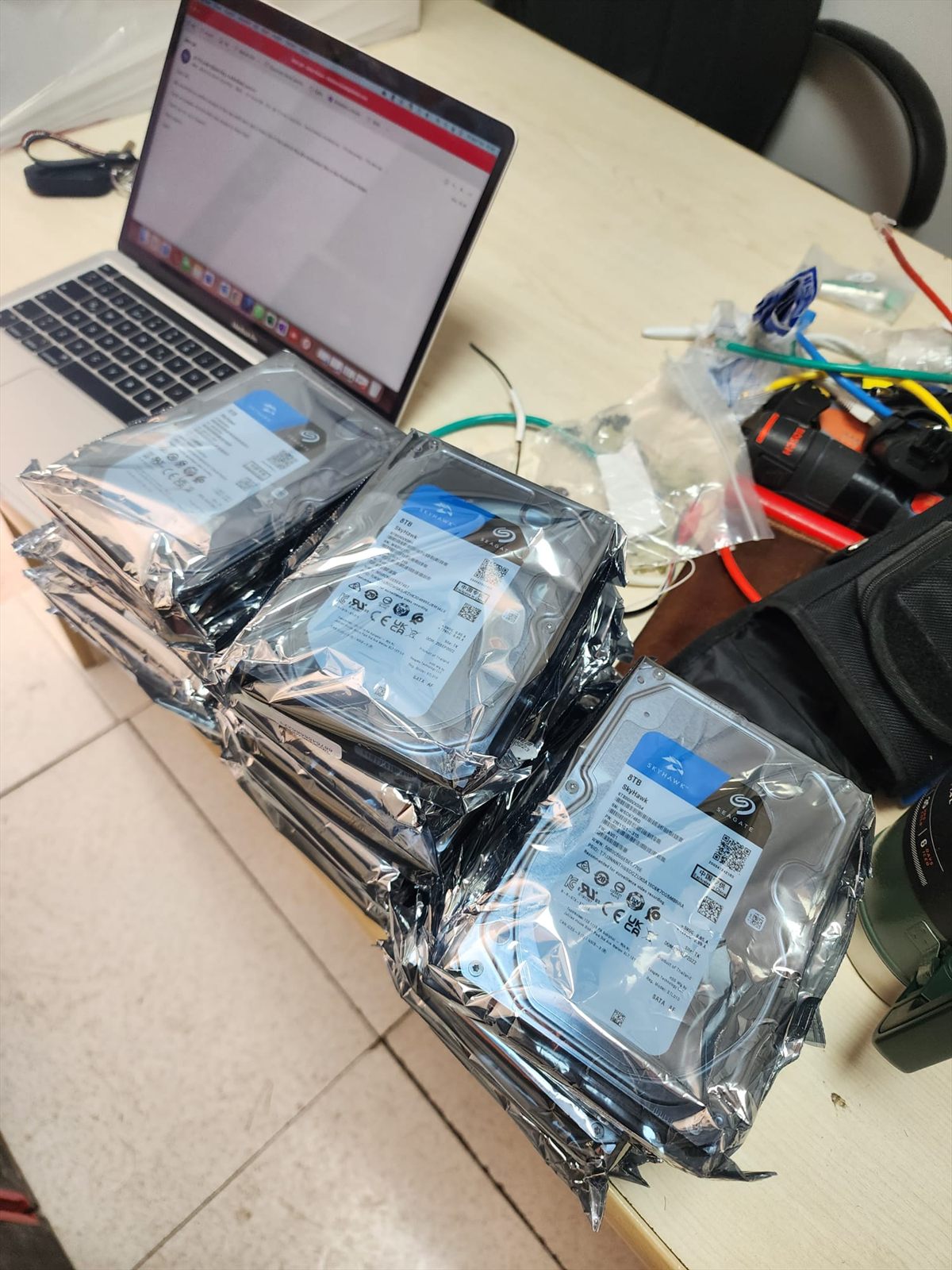 Biga Bilişim Rixos NVR disk montajı Seagate SkyHawk kamera kayıt diski
