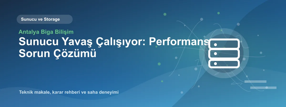 Sunucu Yavaş Çalışıyor: Performans Sorun Çözümü - Antalya Biga Bilişim teknik makale görseli