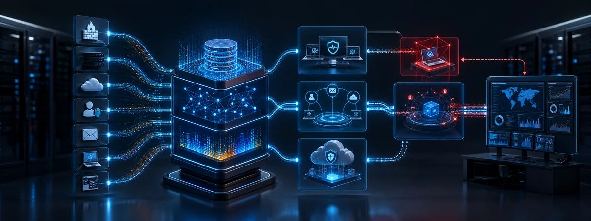 Firewall sunucu bulut kimlik e-posta ve uç nokta verilerinin SIEM, EDR ve XDR katmanlarında güvenlik operasyonuna dönüşmesi