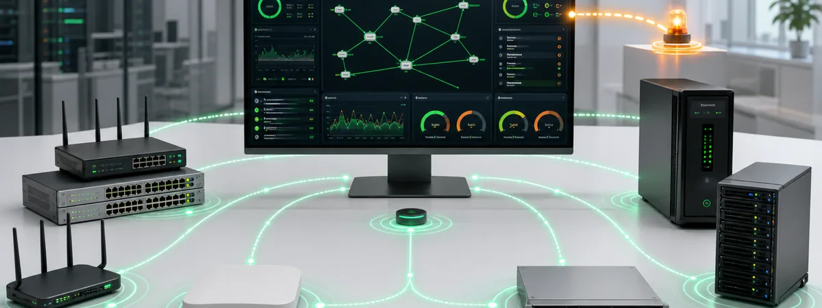 Ağ yönetim platformunun switch, firewall, kablosuz erişim noktası ve sunuculardan SNMP ölçümü alması ve trap uyarısı toplaması