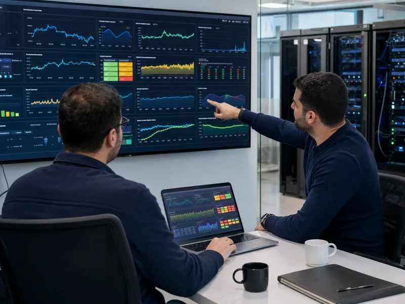 Grafana alarm yönlendirmesi ve kapasite trendlerini birlikte inceleyen teknik ekip
