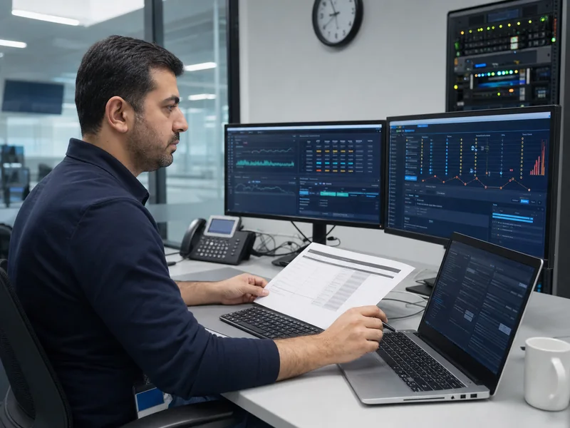 NOC alarmını canlı metrikler ve runbook üzerinden doğrulayan operasyon uzmanı