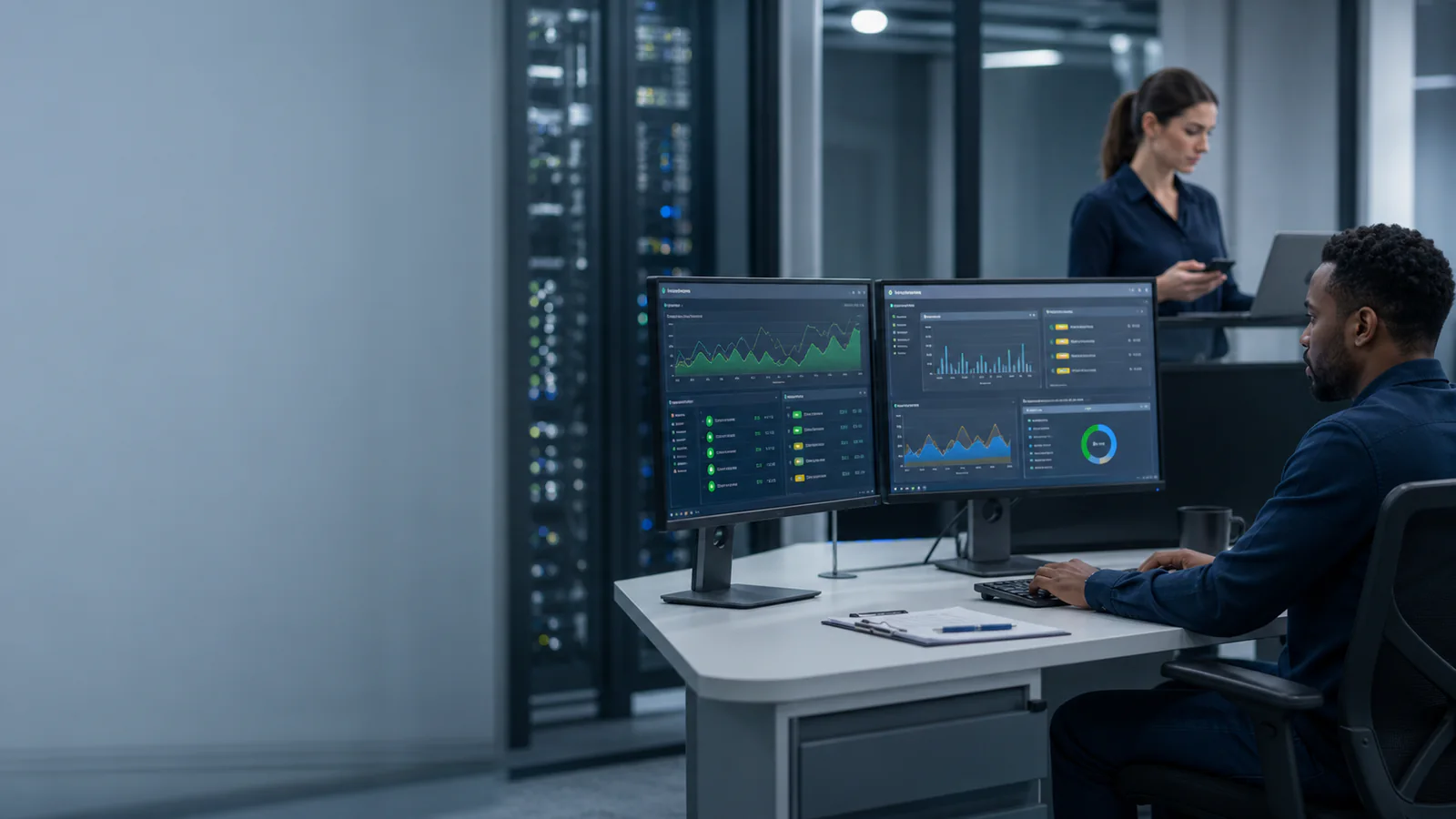 Web hosting çalışma süresi, kaynak, SSL ve yedek durumunu izleyen operasyon ekibi